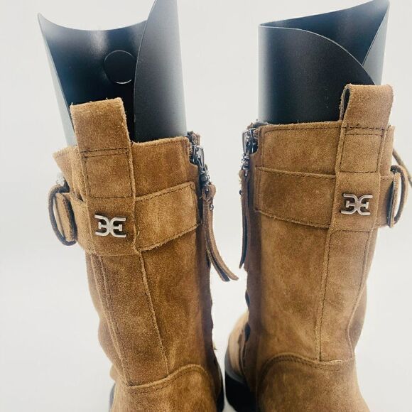 Sam Edelman Size 5.5 Tan Suede Junip Lace Up Combat Mid Calf Boot - Picture 10 of 11